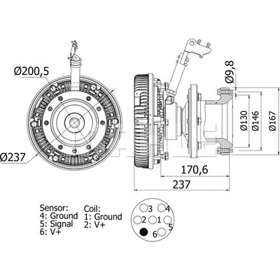 Clutch, radiator fan