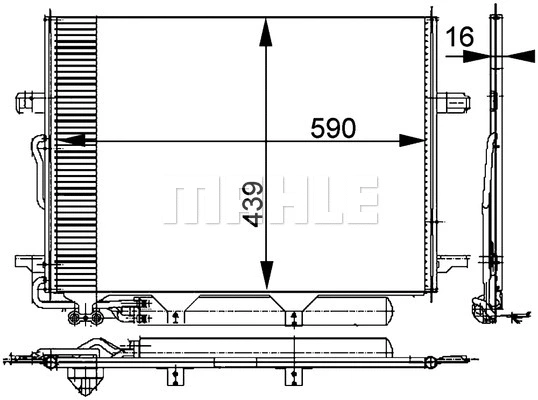 Condenser, air conditioning (AC 318 000P)