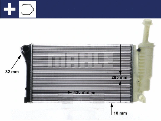 Radiator, engine cooling (CR 10 000S)