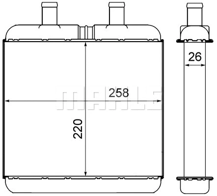 Heat Exchanger, interior heating (AH 11 000S)