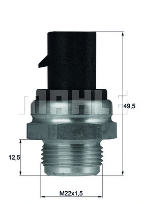 Temperature Switch, radiator fan (TSW 12D)