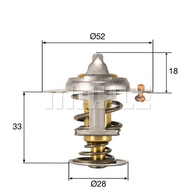 Thermostat, coolant (TX 327 92D)