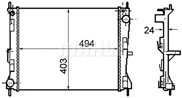 Radiator, engine cooling (CR 1691 000P)