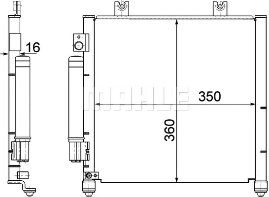 Condenser, air conditioning (AC 353 000P)