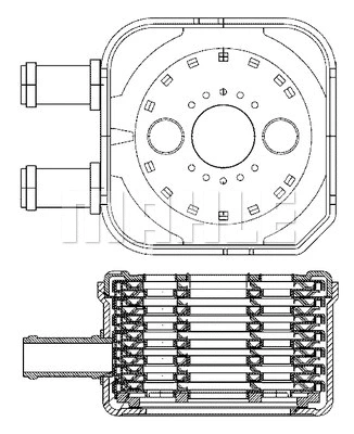 Oil Cooler, engine oil (CLC 3 000S)