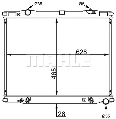 Radiator, engine cooling (CR 1569 000S)