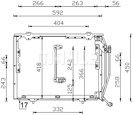 Condenser, air conditioning (AC 244 001S)