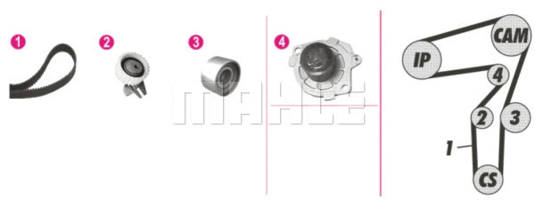 Water Pump & Timing Belt Kit (CPK 57 000P)