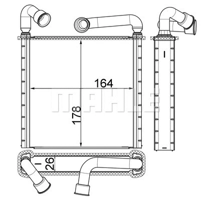 Heat Exchanger, interior heating (AH 253 000S)