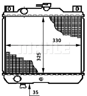 Radiator, engine cooling (CR 651 000S)
