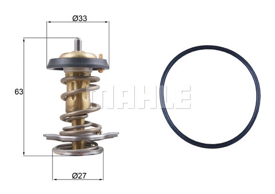 Thermostat, coolant (TX 264 82D)