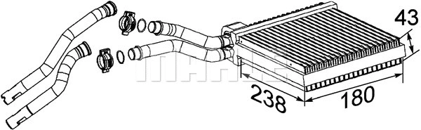Heat Exchanger, interior heating (AH 200 000P)