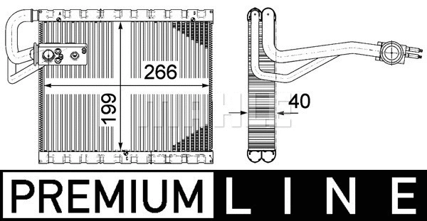 Evaporator, air conditioning