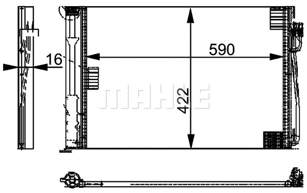 Condenser, air conditioning (AC 344 000P)