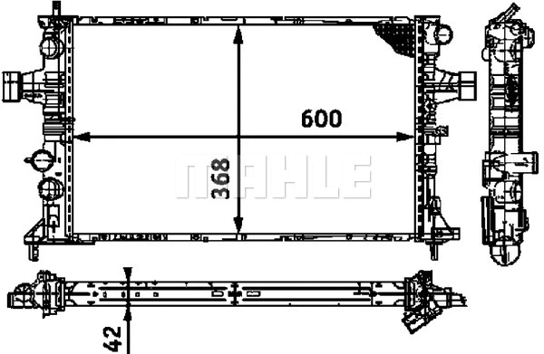 Radiator, engine cooling (CR 319 000P)
