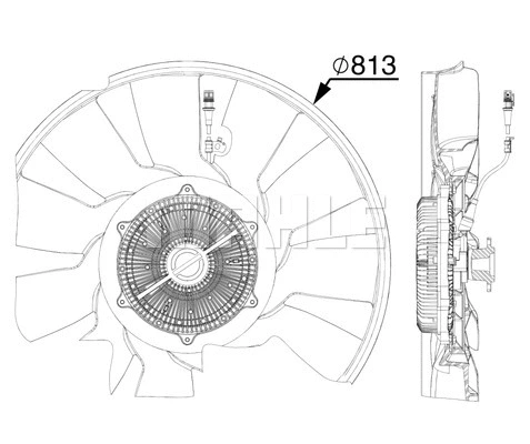 Fan, engine cooling (CFF 521 000P)