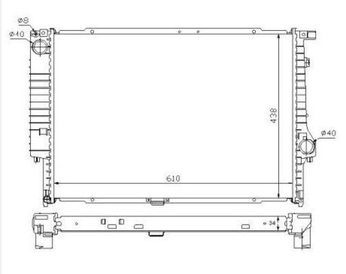 Radiator, engine cooling (CR 334 000S)