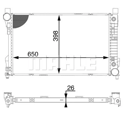 Radiator, engine cooling (CR 1602 000S)
