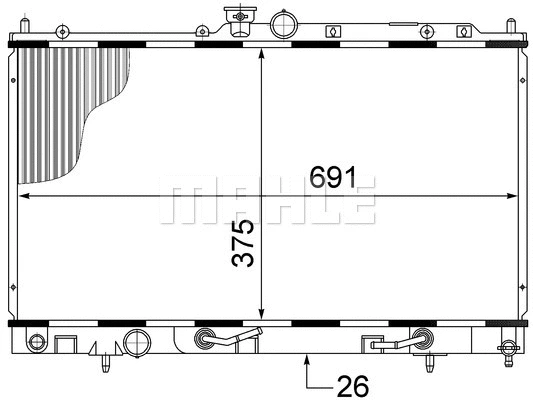 Radiator, engine cooling (CR 1483 000S)