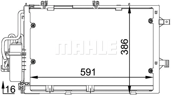 Condenser, air conditioning (AC 308 000P)