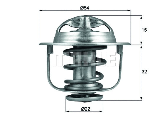 Thermostat, coolant (TX 120 89D)