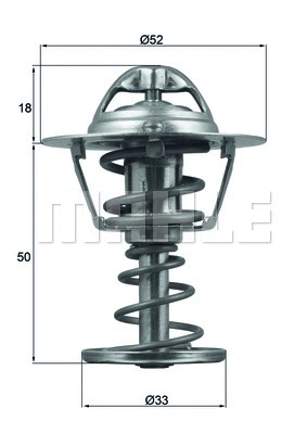Thermostat, coolant (TX 126 82D)