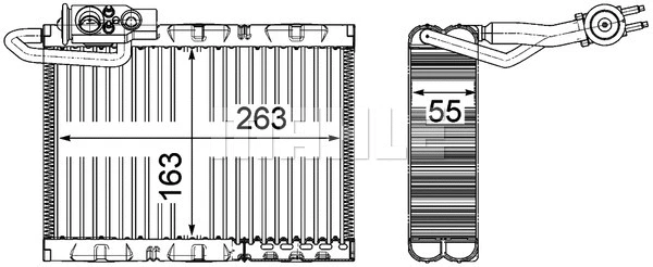 Evaporator, air conditioning (AE 126 000P)