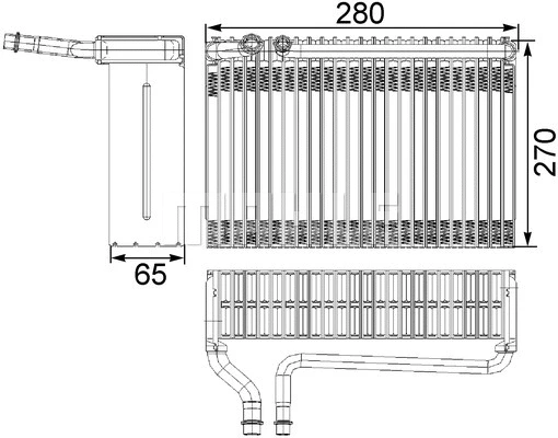 Evaporator, air conditioning (AE 82 000S)