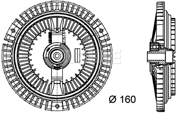 Clutch, radiator fan