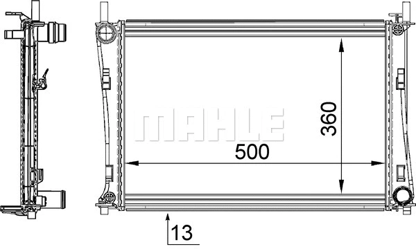 Radiator, engine cooling