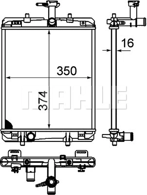 Radiator, engine cooling (CR 998 000P)
