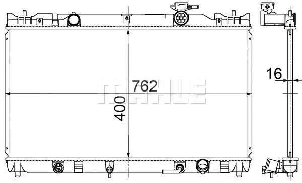 Radiator, engine cooling (CR 742 000S)