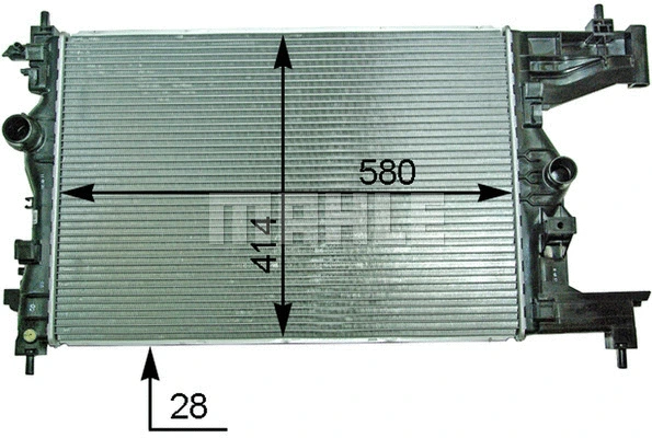 Radiator, engine cooling (CR 2114 000P)