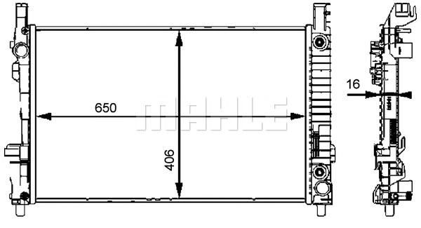 Radiator, engine cooling