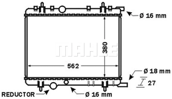 Radiator, engine cooling (CR 1434 000S)
