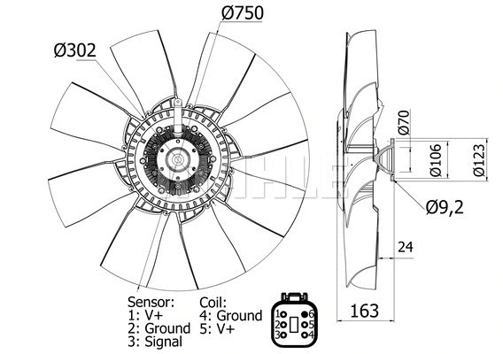 Fan, engine cooling (CFF 454 000S)