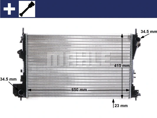Radiator, engine cooling (CR 40 000S)