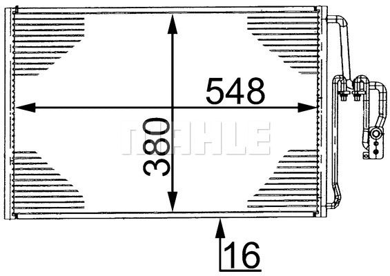 Condenser, air conditioning (AC 335 000S)