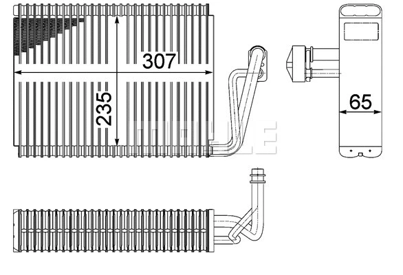 Evaporator, air conditioning (AE 53 000P)