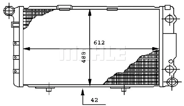 Radiator, engine cooling (CR 282 000P)