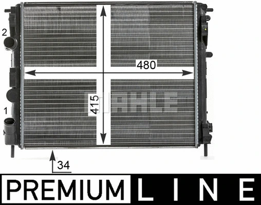 Radiator, engine cooling (CR 35 000P)