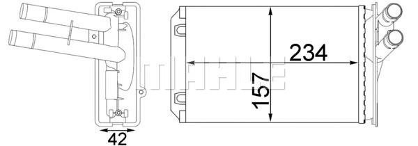 Heat Exchanger, interior heating (AH 212 000S)