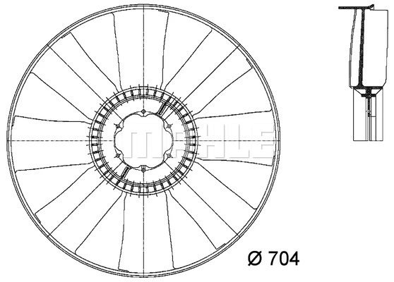 Fan Wheel, engine cooling (CFW 15 000P)