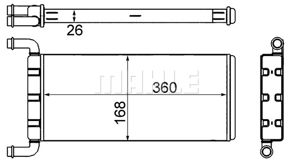 Heat Exchanger, interior heating (AH 241 000S)