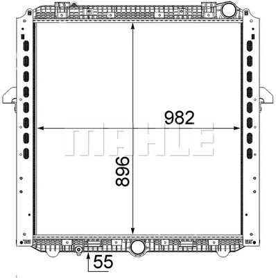 Radiator, engine cooling (CR 865 000P)