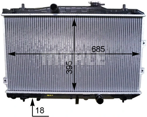Radiator, engine cooling (CR 1468 000P)
