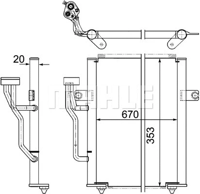 Condenser, air conditioning (AC 458 000P)