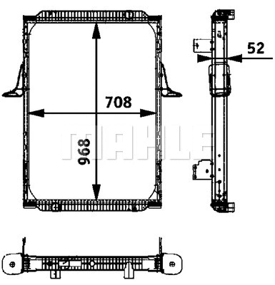 Radiator, engine cooling (CR 704 000P)