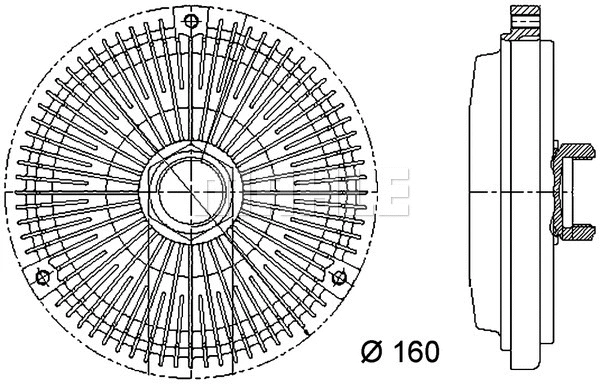 Clutch, radiator fan
