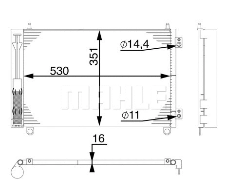 Condenser, air conditioning (AC 664 000S)
